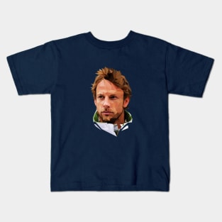 Jenson Button low poly Kids T-Shirt